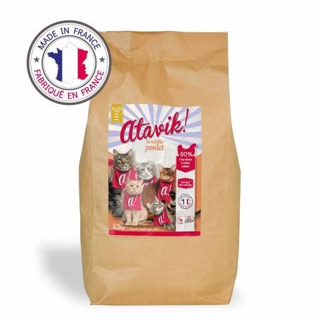 Atavik au poulet pour chat sans céréales 2,5 kg